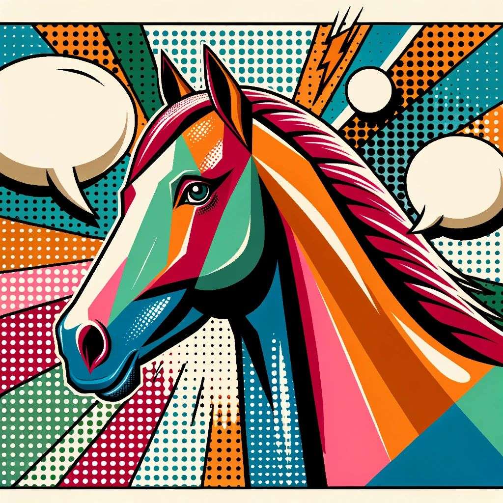 a horse, pop art